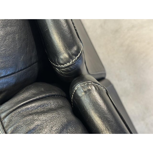 Piumotto Sofa in Black Leather by Arrigo Arrigoni for Busnelli, 1970s For Sale - Image 14 of 18