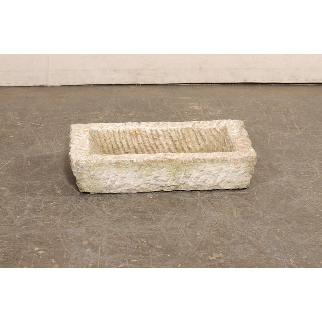 19th Century Spanish Carved-Stone Rectangular Basin For Sale In Atlanta - Image 6 of 10