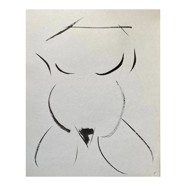 1960s Frank Wallace Modern Female Nude Painting For Sale