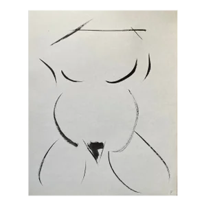 1960s Frank Wallace Modern Female Nude Painting