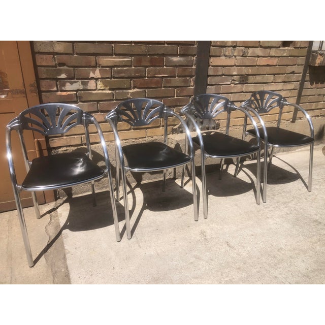 Postmodern Alisea Armchairs by Lisa Bross for Studio Simonetti, Italy, 1980s, Set of 4 For Sale - Image 14 of 18