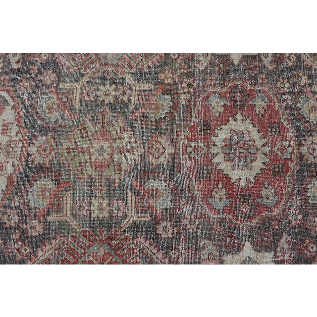 Antique Persian Sultanabad Gallery With Floral Design in Lt. Blue, Gray & Red For Sale - Image 9 of 13