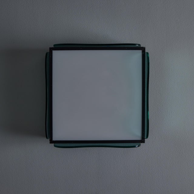 1970s Veca Glass Wall or Ceiling Lamp in the Manner of Max Ingrand For Sale - Image 12 of 16