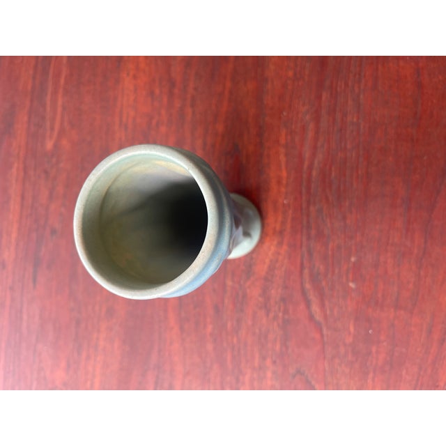 Art Nouveau Art Nouveau Van Briggle Blue Matte Swirl Vase - Early Period Rare For Sale - Image 3 of 4