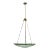 Glass and Steel Pendant Chandelier For Sale