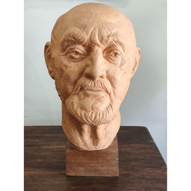 Vintage Early 20th Century Terracotta Bust from Goessens For Sale - Image 15 of 18