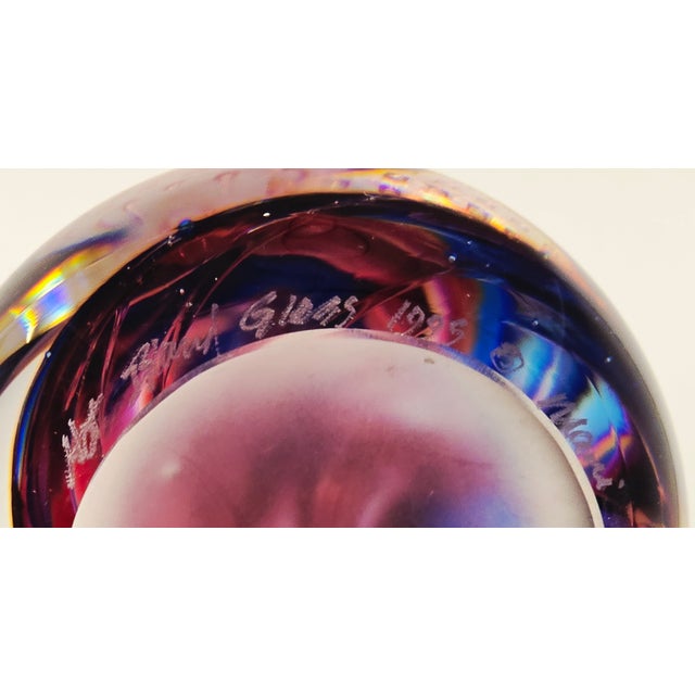 Vibrant 1995 Hot Island Glass Maui Paperweight – Swirling Tropical Colors For Sale - Image 9 of 10