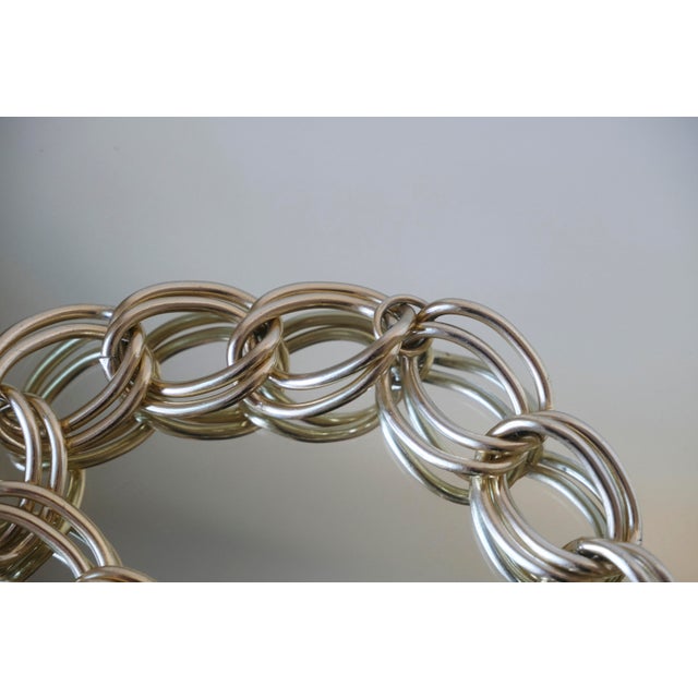 1990s Vintage Y2k Modern Gold Link and Chain Necklace For Sale - Image 5 of 8