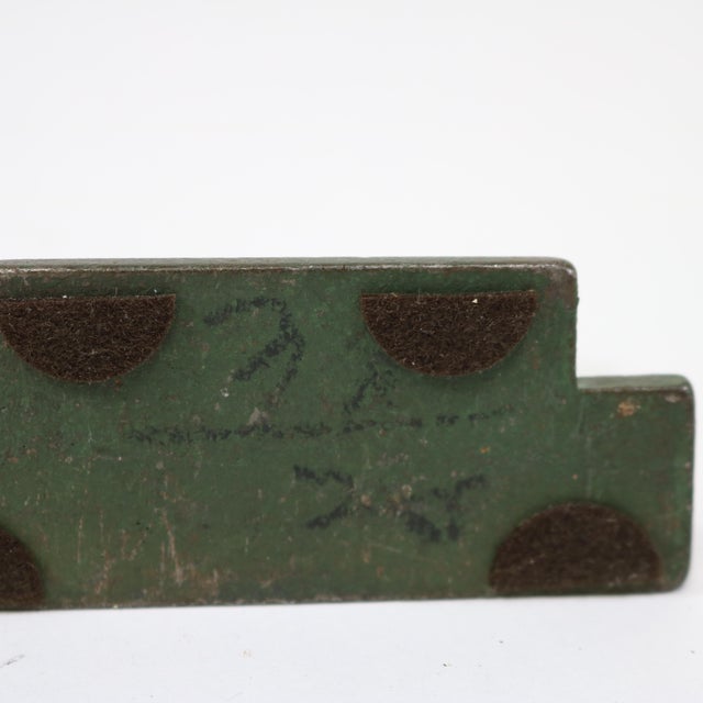 Vintage Solid Cast Iron Parthenon Greek Roman Temple Column Bookends With Faux Green Patina For Sale - Image 10 of 11
