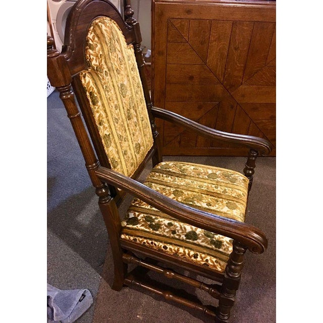 Vintage (197071) Ethan Allen Royal Charter Jacobean Oak Dining Room Set Chairish