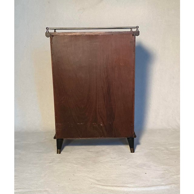 Mid-Century Modern Wooden Cabinet Art Deco Elements, Circa 50s 60s For Sale - Image 4 of 12