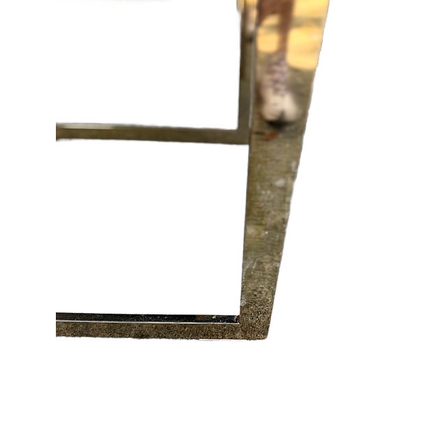 70's Milo Baughman for Thayer Coggin Newly Scalamandre Upholstered Cantilever Flat Bar Chairs - A Pair For Sale - Image 11 of 14