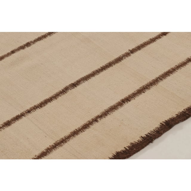 1960s Vintage Moroccan Rug With Tribal Designs in Beige & Brown - Rug & Kilim For Sale - Image 5 of 9