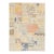 Modernist Cubist Style Handcrafted Wool Area Rug Soft Terracotta, Ochre & Indigo For Sale