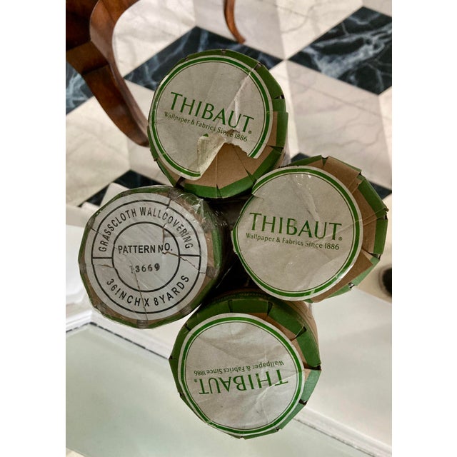 Thibaut T3669 Windward Sisal Grasscloth Wallpaper in Off White - Set of 4 Double Rolls For Sale - Image 11 of 17