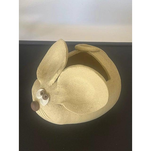 1970s Vintage 1960s 1970s Kitsch Mouse Planter Cache Pot Ceramic Unmarked Euc For Sale - Image 5 of 7