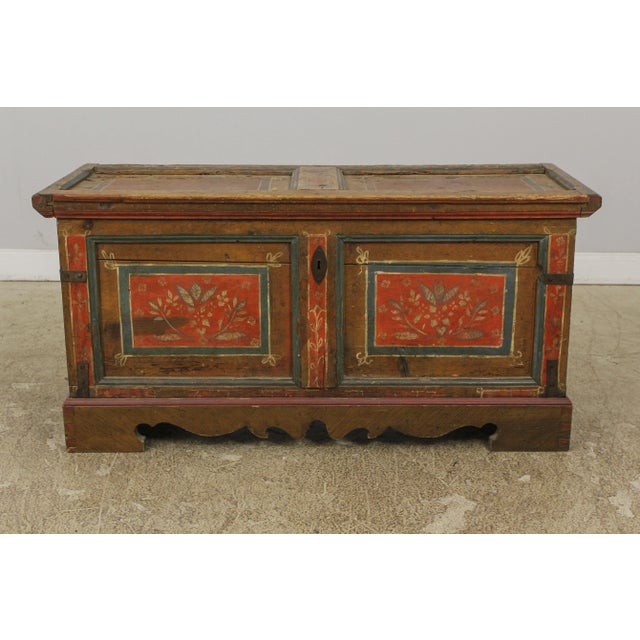 Antique Pennsylvania Dutch Paint Decorated Blanket Chest For Sale - Image 13 of 13
