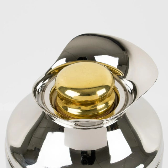 Loewe Spain Chrome and Gilt Metal Thermos Insulated Decanter For Sale - Image 10 of 13