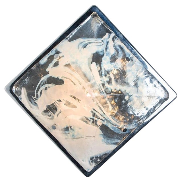 Marbled Glass Wall Light Fixtures from Hillebrand, 1960s For Sale