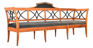 Swedish 19th Century Maple Biedermeier Settee