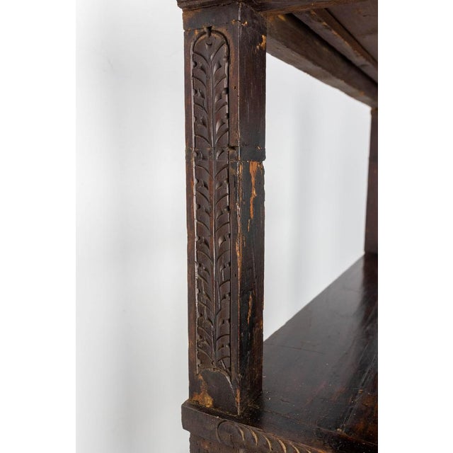 Gold Vintage Console Table in Oak, 1890 For Sale - Image 8 of 17