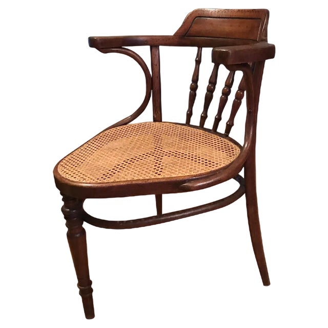 Cane Tripod Chair from Thonet Kohn, 1910s For Sale