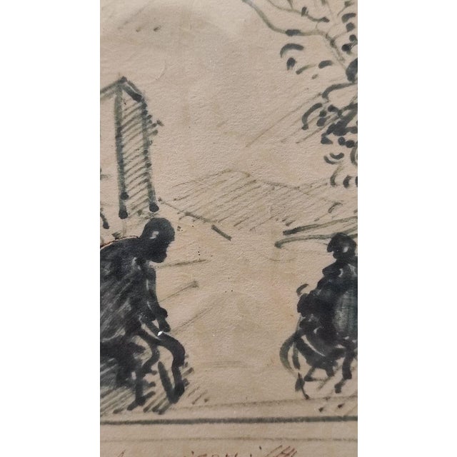 Wood Pietro Annigoni, Drawing on Paper, Framed For Sale - Image 7 of 15