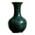 Chinese Ceramic Vase Qianlong Marked Green Glaze Black Painting Porcelain Vase Hand Painted Flowers Pattern For Sale