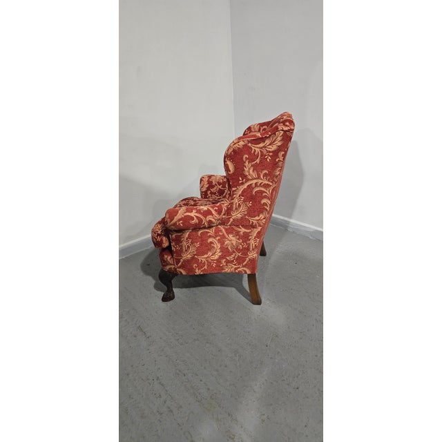 Wing-Backed Mahogany Chair, 1920 For Sale - Image 10 of 14