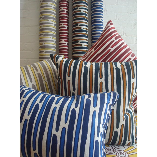 Bring a touch of artisan craftsmanship into your home with this pair of hand-printed cotton linen blend pillows, designed...