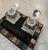 Antique Victorian Ashford Black Marble Pietra Dura Twin Inkwell Stand, 1865 For Sale - Image 3 of 18