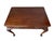 A vintage antique-style Chippendale mahogany writing desk. With two drawers, ball & claw feet, and rope-style apron....