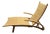 Andrianna Shamaris Teak Wood and Woven Grass Chaise For Sale