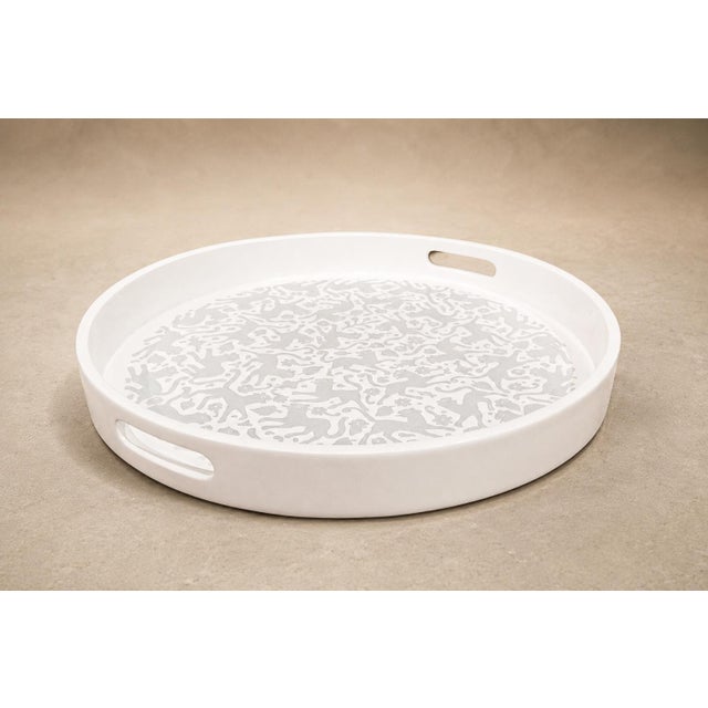 White Large "Ocelote" Tray, Wood, Ensamble Artesano, 2024 For Sale - Image 8 of 15
