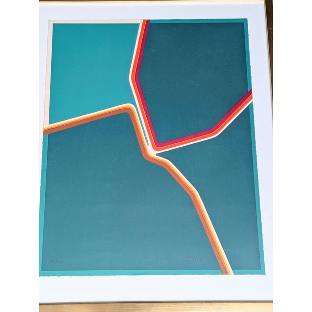 Pablo Palazuelo, Abstraction in Colors, 1974, Lithograph, Framed For Sale - Image 10 of 11