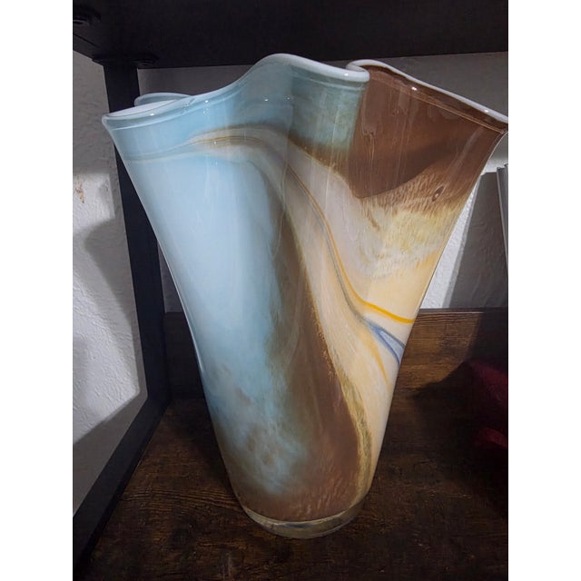 Vintage Alicja Watra Hand Blown Art Glass Vase Poland For Sale In Orlando - Image 6 of 9