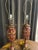 Mid 20th Century Pristine Mid 20th Century Japanese Moriage Porcelain & Brass Tall Lamps For Sale - Image 5 of 13