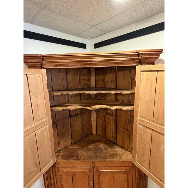 Monumental Antique Irish Corner Cabinet For Sale - Image 11 of 12