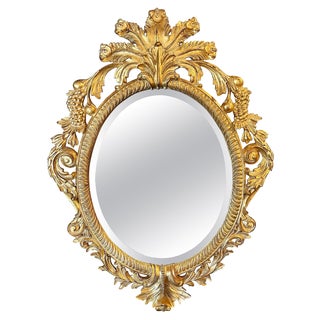 Carved Giltwood Rococo Mirror by Harrison and Gil, 1990s For Sale