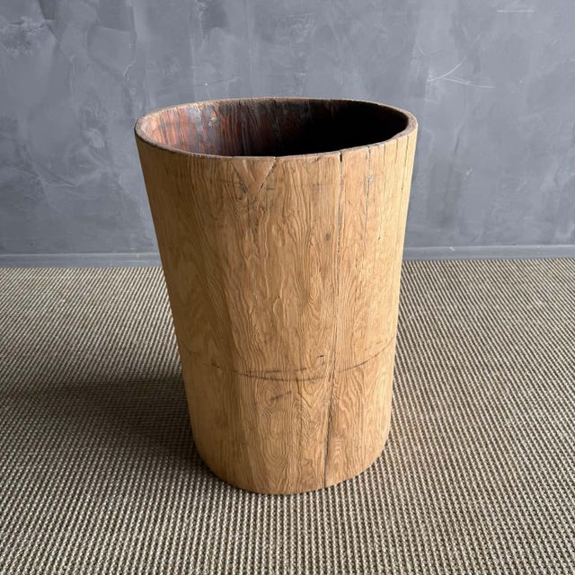 1960s 1960s Old Hollowed Out Tree Stump Vessel For Sale - Image 5 of 5