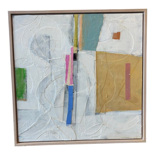 Abstract Square Oil Painting by William Conger For Sale
