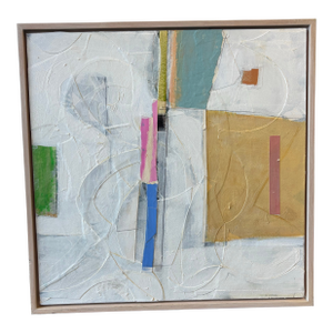 Abstract Square Oil Painting by William Conger