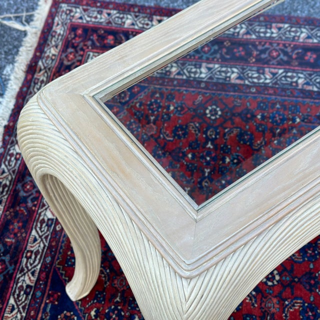 1980's Gabriella Crespi Style Pencil Split Reed Console Table For Sale In Philadelphia - Image 6 of 12