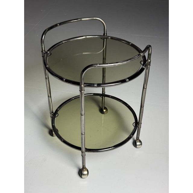 Faux Bamboo Serving Trolley, 1980s For Sale - Image 5 of 17