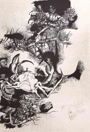 Leo Guida, Composition, Vintage Offset Print, 1960s
