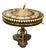 Monumental Rococo Round Dining Table With Gold Leaf Accents & Hand-Painted Decorative Insets For Sale