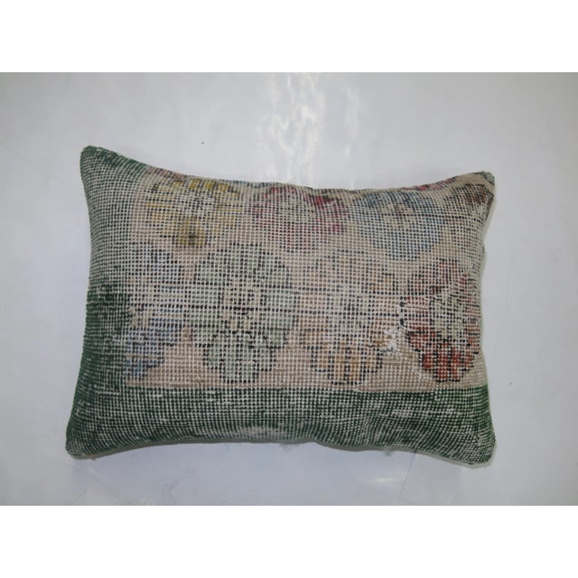 Mid 20th Century Shabby Chic Lumbar Turkish Deco Pillow For Sale - Image 4 of 4