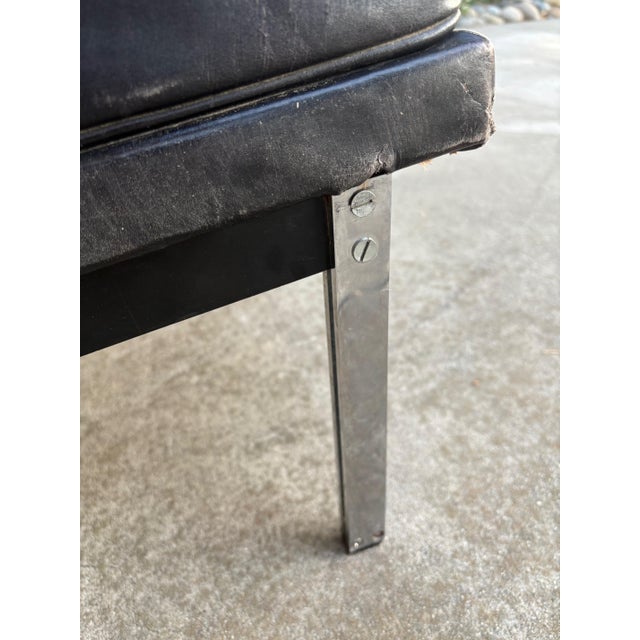 Original Florence Knoll De Coene Parallel Bar Slipper Armless Sofa Mid Century For Sale - Image 10 of 17