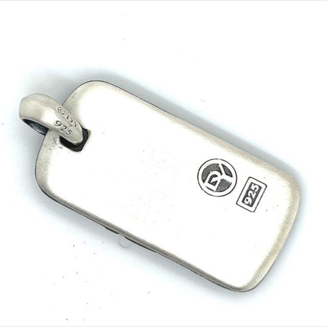 1990s 1990s David Yurman Estate Griffen Dog Tag Sterling Silver For Sale - Image 5 of 6
