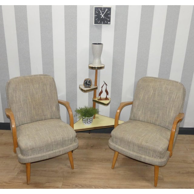 Cocktail Chair in Mottled Gray, 1950s For Sale - Image 12 of 14